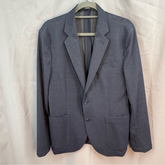 Nordstrom Tech Smart Trim Fit Blazer Sport Coat Stretch Blue  Size 40R - Picture 1 of 7